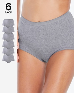 Sloggi 6Pk Basic Maxi Knicker Grey Mix - Image