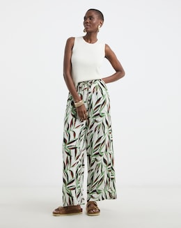 Crinkle Wide Leg Trouser - Image