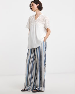Yarn Dyed Stripe Trousers - Image