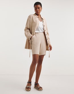 Stone Twill Bermuda Shorts - Image