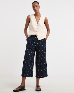 Pure Cotton Wide Leg Culottes - Image
