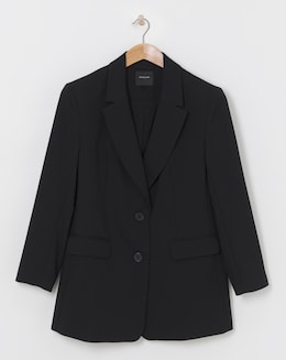 Black Relaxed Twill Blazer - Image