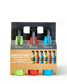 Man Stuff 6 Pack Bath and Face Gift set