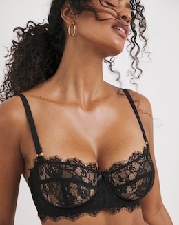 Figleaves Pulse Lace Balcony Bra B-G - Image