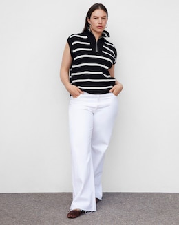 Mango Knitted Stripped Vest - Image