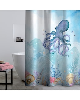 Catherine Lansfield Octopus Shower Curtain
