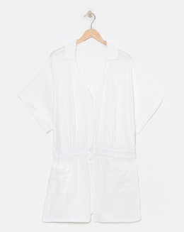 Cheesecloth Beach Playsuit - Image