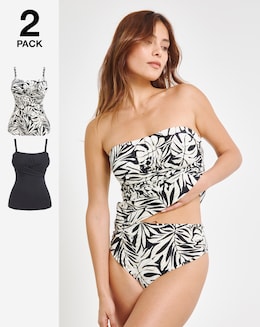 MAGISCULPT 2 Pack Bandeau Tankini Tops - Image