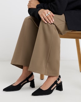 Pointed Slingback Heels Extra Wide Fit - Image