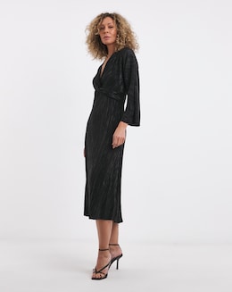 Wetlook Plisse Twist Front Dress - Image