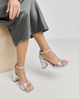 Barely There Block Heel Sandals Wide - Image