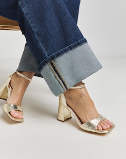 Barely There Block Heel Sandals Wide - Image