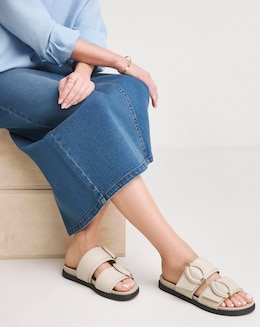 Leather Double Buckle Slide E Fit - Image