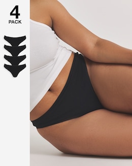 4 Pack Value Cotton Thongs - Image