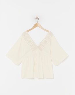 Ivory Embroidered Blouse - Image