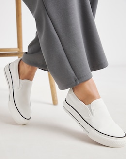 Slip On Canvas Trainer Wide - Image