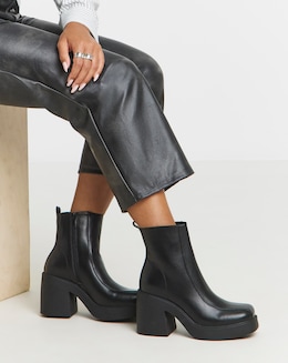 Platform Ankle Boots Wide - Image