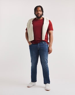 Jack &amp; Jones Slim Tapered Fit Glenn Jeans in Dark Blue