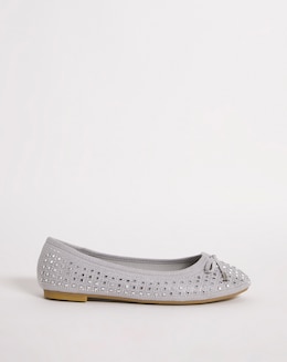 Embellished Ballerina Shoes Ex Wide Fit - Image