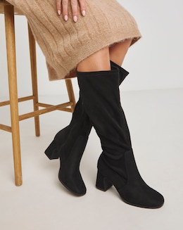 Knee High Heeled Stretch Boots Standard - Image
