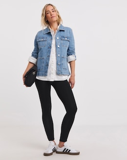 Basic High Waisted Jersey Legging - Image