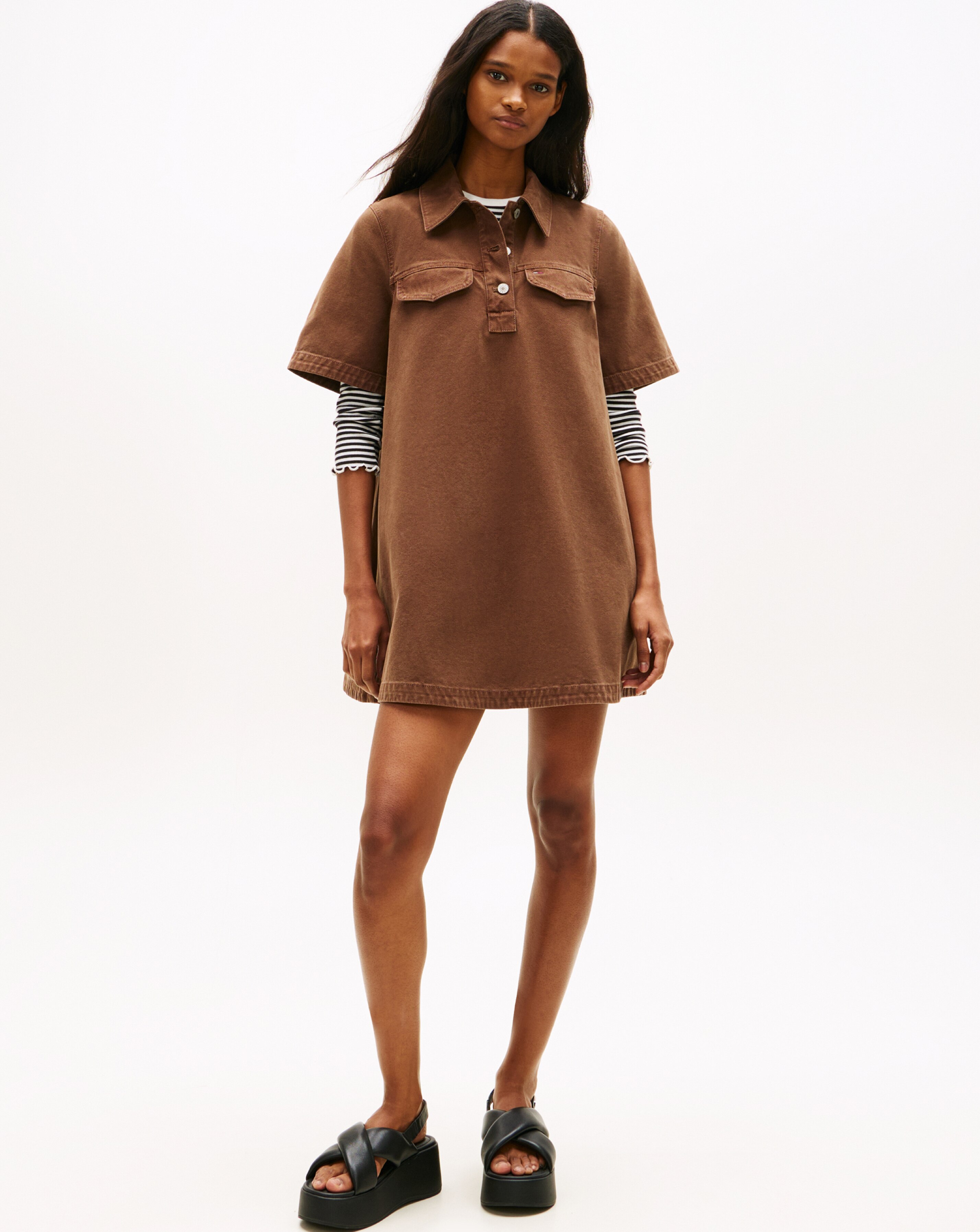 Tommy Hilfiger Wool Cash Colourblock Sweater Dress | JD Williams