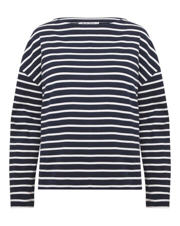 Anthology Navy & White Cotton Modal Top