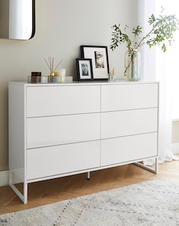 Bede High Gloss Large Chest of Drawers - Image