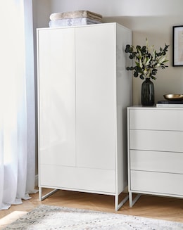 Bede High Gloss Double Wardrobe - Image