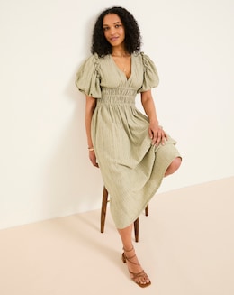 FatFace Copper & Black Dress - Image