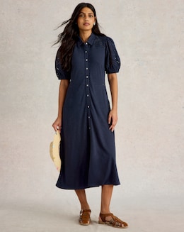 White Stuff Rua Broderie Shirt Dress - Image