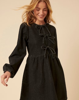 Nobody's Child Denim Eden Mini Dress - Image