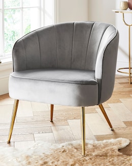 Joanna Hope Esme Velvet Accent Chair - Image