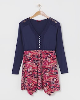 Joe Browns Navy Printed Paisley Tunic - Image