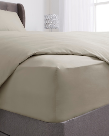 200TC Plain Dye Extra Deep Fitted Sheet