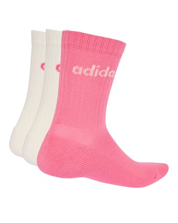 adidas 3 Pack Linear Logo Crew Socks