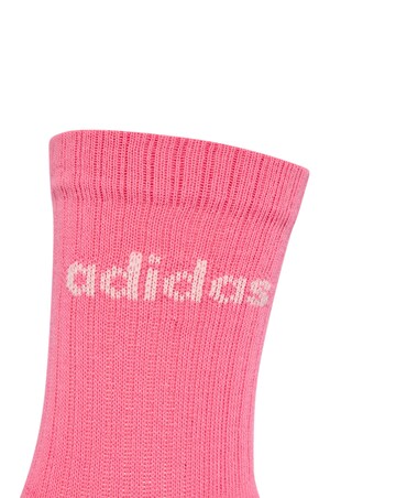 adidas 3 Pack Linear Logo Crew Socks