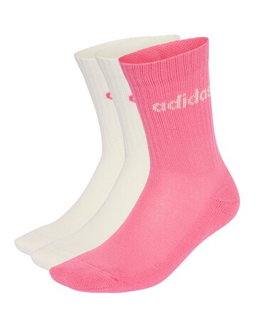 adidas 3 Pack Linear Logo Crew Socks