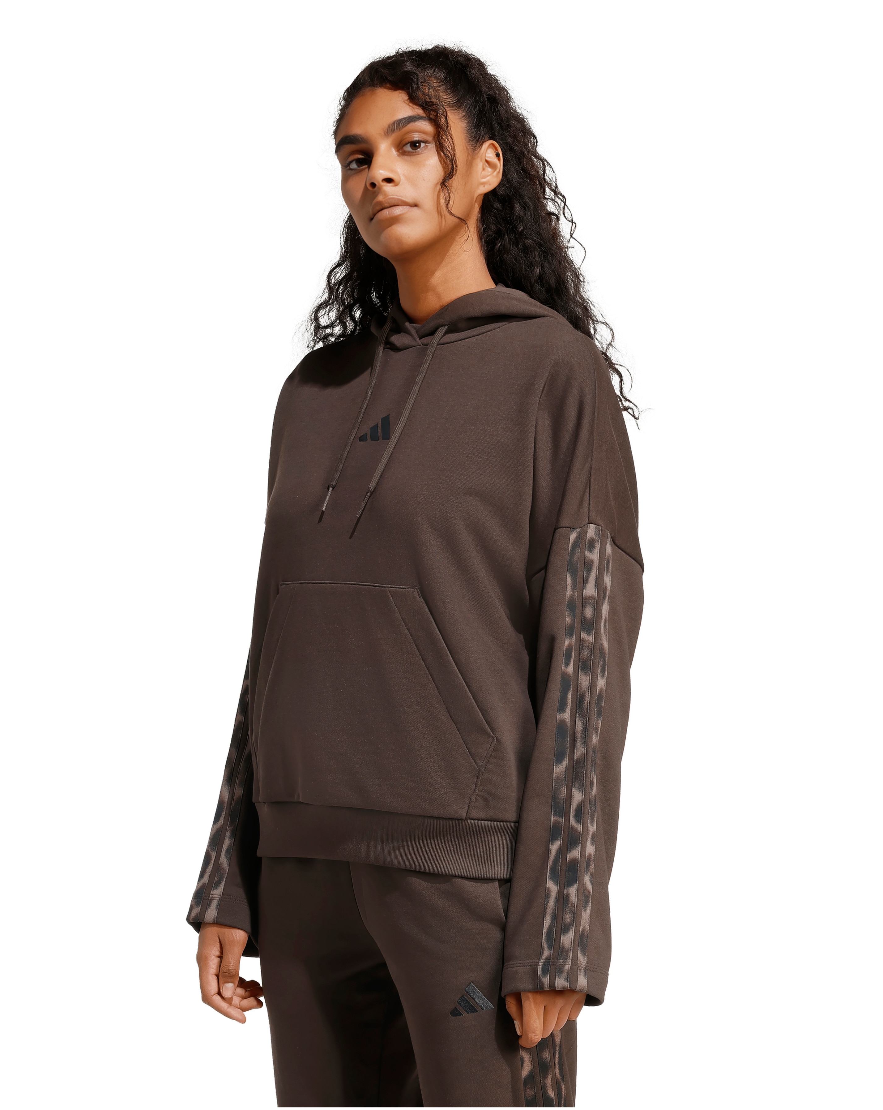 New In - adidas Leopard 3 Stripe Hoodie