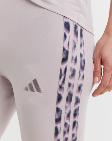 adidas 3 Stripe Leopard Print Leggings