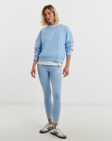 Adidas 3 Stripe Crew Neck Sweatshirt