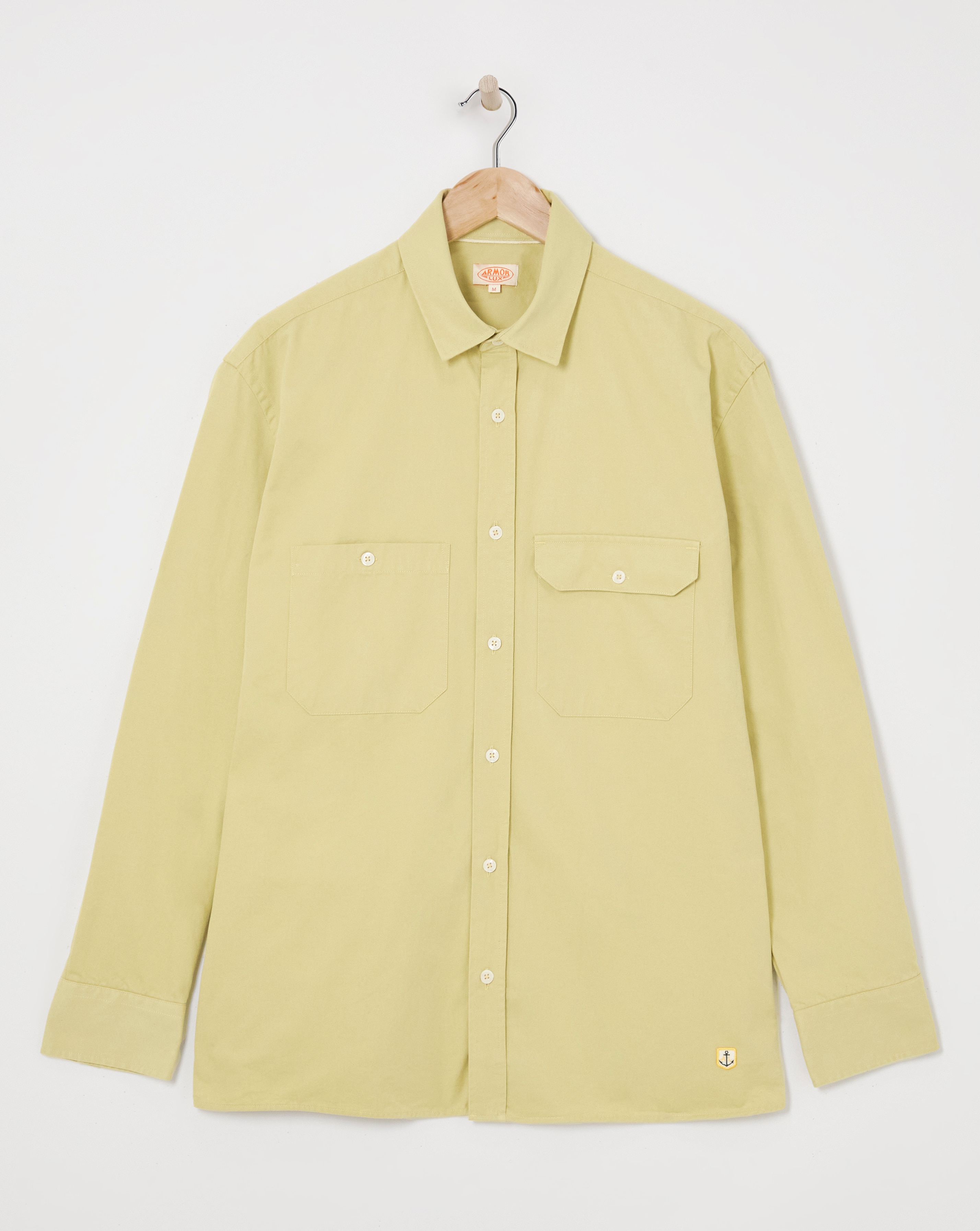 New In - Armor Lux Shirt Jacket - Pale Olive