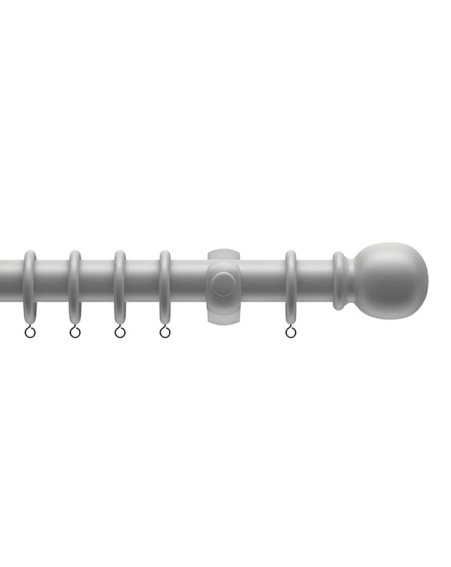 28mm Wooden Curtain Pole Set - Grey
