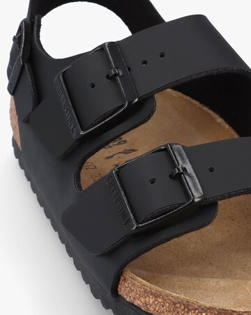 Birkenstock Milano Black Birko-Flor Sandals Narrow Width