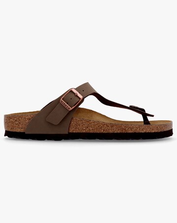 Birkenstock Gizeh Mocca Birko Flor Toe Post Sandals Narrow Width