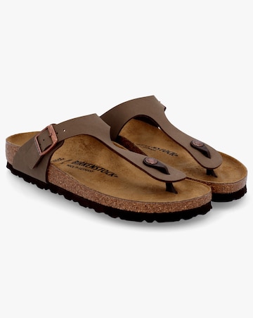 Birkenstock Gizeh Mocca Birko Flor Toe Post Sandals Narrow Width