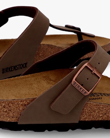 Birkenstock Gizeh Mocca Birko Flor Toe Post Sandals Narrow Width