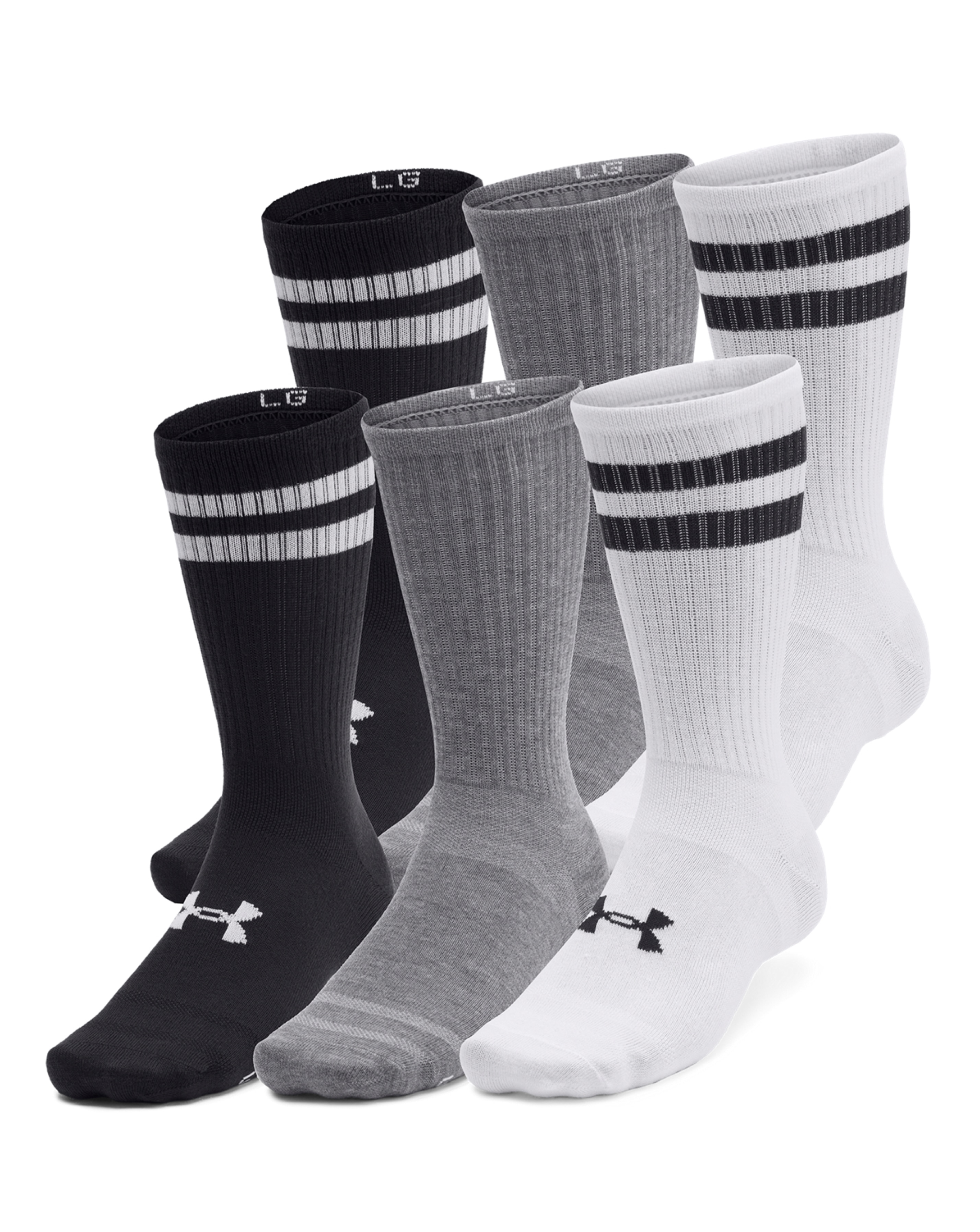 New In - Under Armour Essential 6 Pack Crew Socks