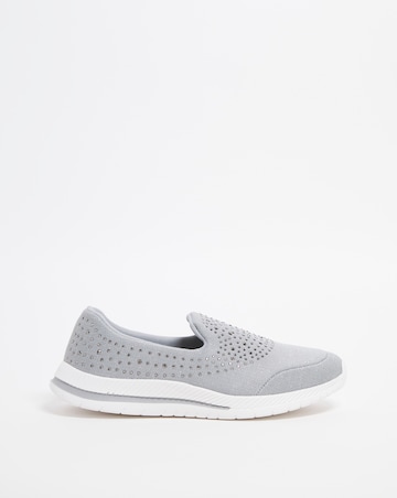 Diamante Slip On Leisure Shoe EEE Fit