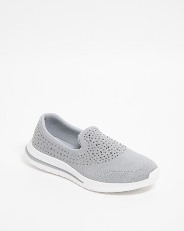 Diamante Slip On Leisure Shoe EEE Fit